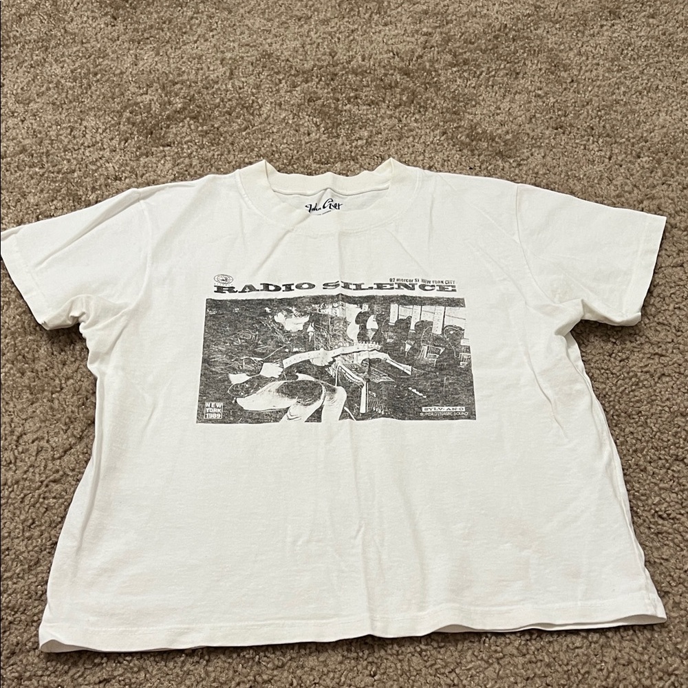 Brandy Melville White Graphic Tee